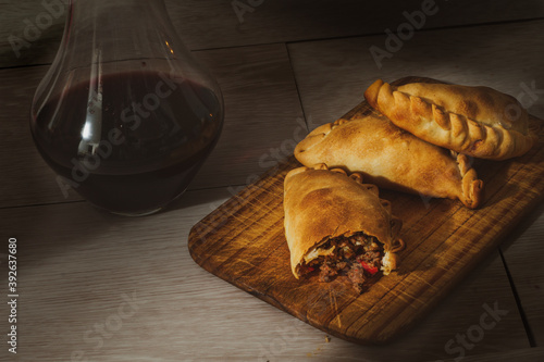 Argentinian delicious empanadas and wine