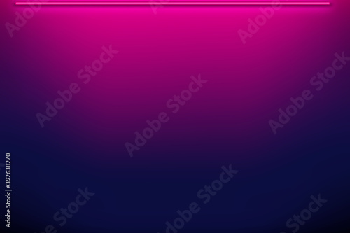 Wall in neon light background.