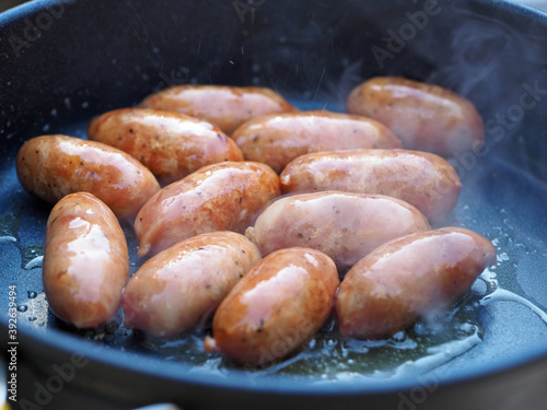 登山で焼くウインナーソーセージ