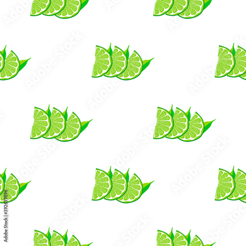 Illustration on theme big colored seamless green lime