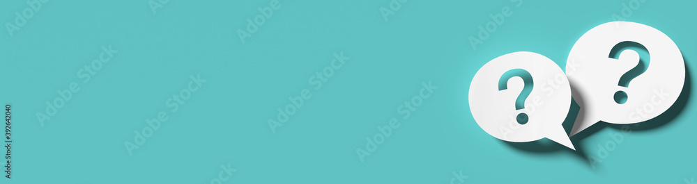 Question mark in front of a red color wall background. Business support concept - 3D Rendering. Question mark in front of a red color wall background. Business support concept - 3D Rendering.