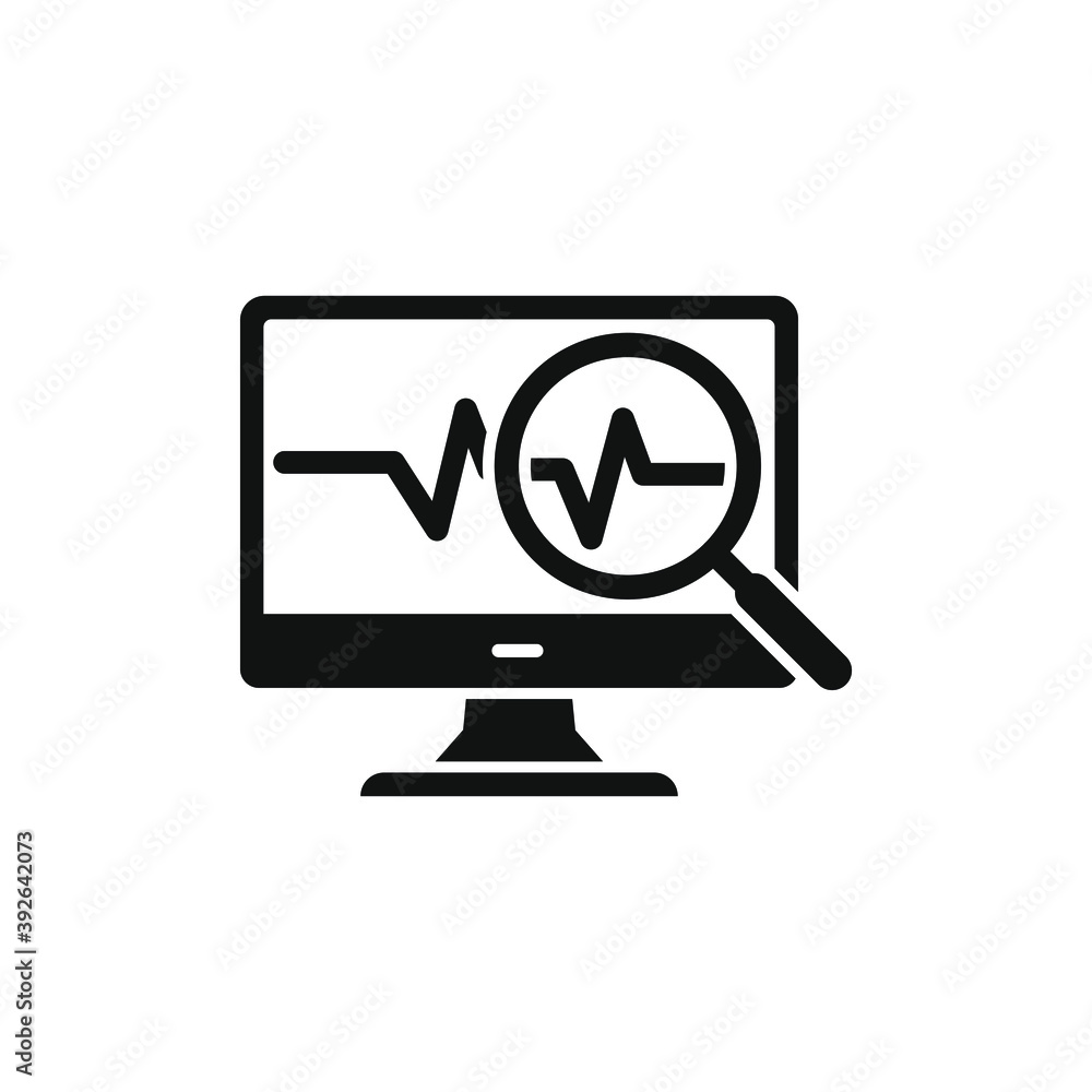 Monitoring icon design. Analysis symbol concept isolated on white background. Vector illustration