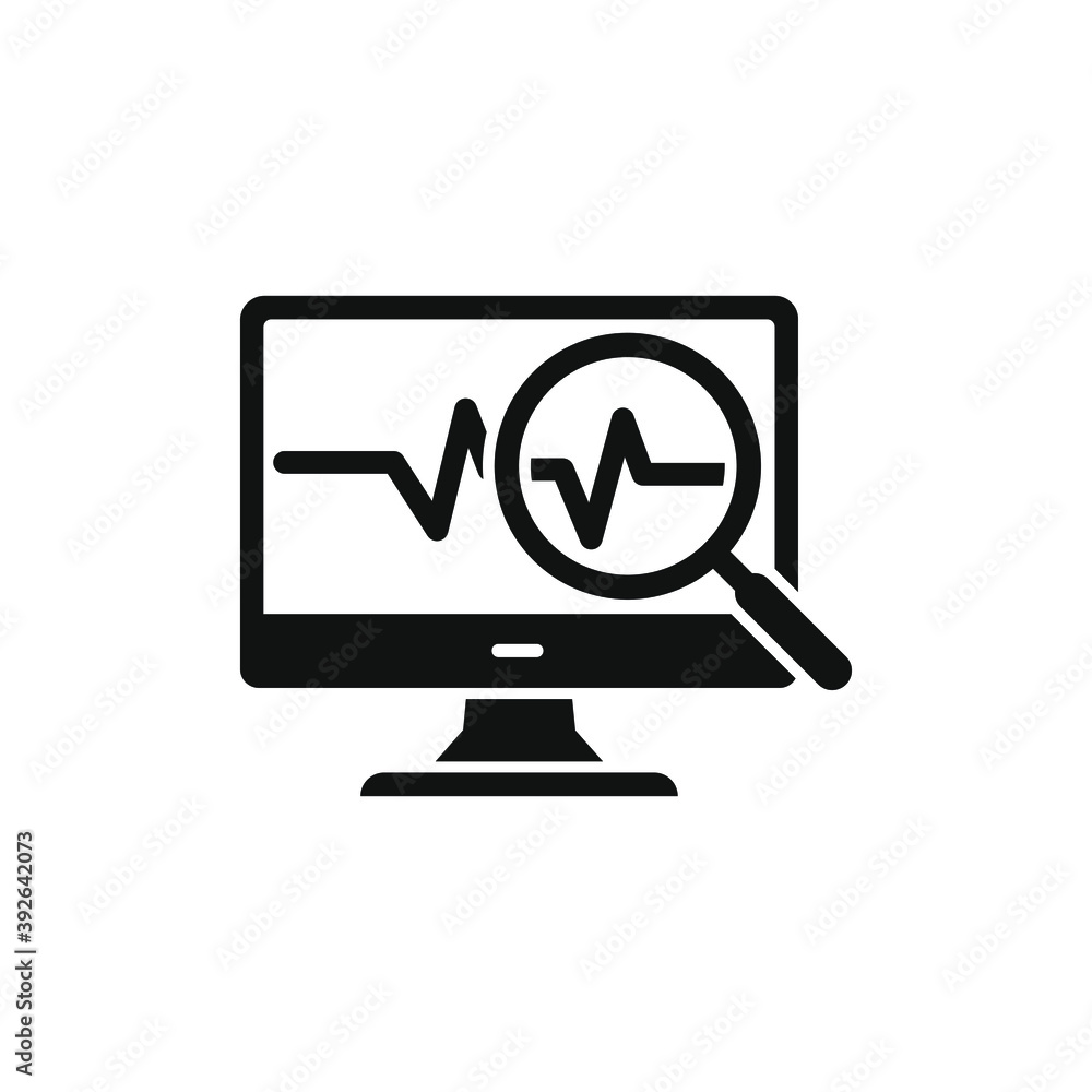 Monitoring icon design. Analysis symbol concept isolated on white background. Vector illustration Monitoring icon design. Analysis symbol concept isolated on white background. Vector illustration