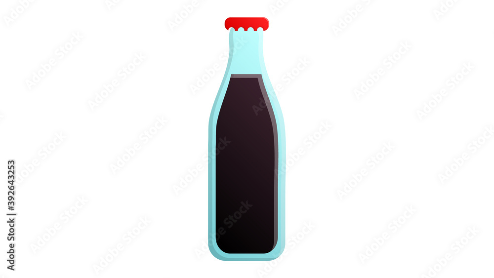 coca-cola black color in a glass bottle on a white background, vector illustration. cola for drinking fast food. harmful lemonade. soda for drinking, a lot of sugar in the drink coca-cola black color in a glass bottle on a white background, vector illustration. cola for drinking fast food. harmful lemonade. soda for drinking, a lot of sugar in the drink