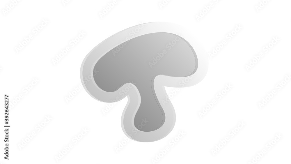 mushrooms on a white background, vector illustration. a piece of champignon in a cut. mushrooms with a white-gray cap. mushrooms with a volumetric contour. blank for pizza mushrooms on a white background, vector illustration. a piece of champignon in a cut. mushrooms with a white-gray cap. mushrooms with a volumetric contour. blank for pizza