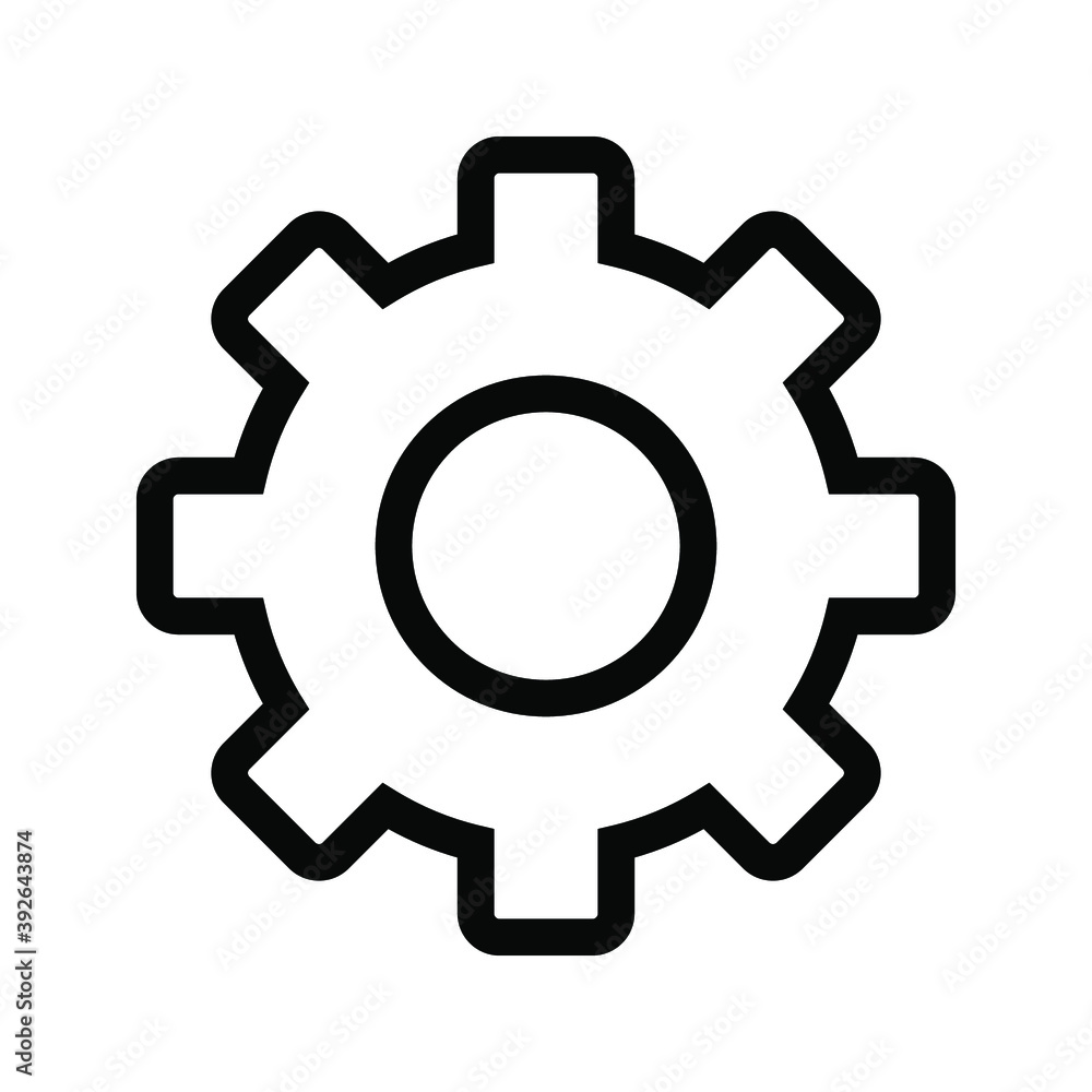 Gear icon. editable icon and color. Vector illustration