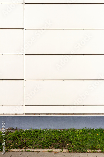 White color industrial warehouse wall