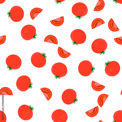 Seamless pattern with tomatos