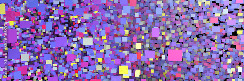 Abstract background of many colored squares. Geometric structure. 3D-visualization