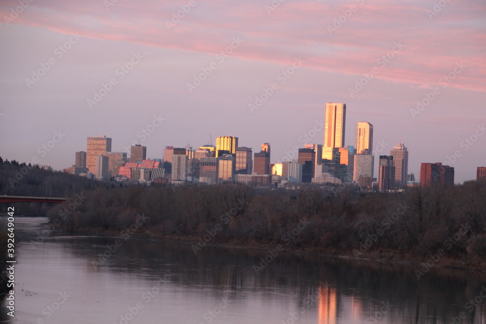 Moring Glow Of The City, Edmonton, Alberta