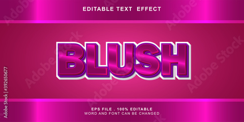 blush text effect editable