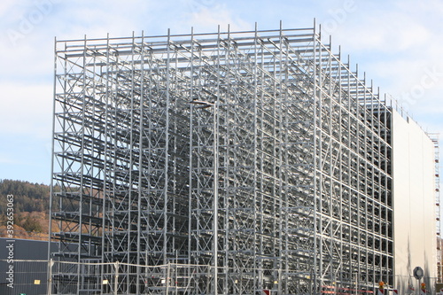 Neubau einer Lagerhalle. Hochregalhalle.