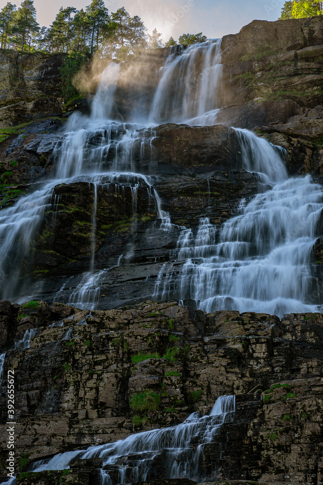 Fototapeta premium Tvindefossen near Vossevangen in Norway