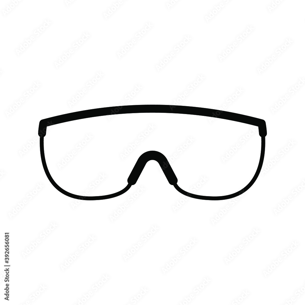 safety glasses icon. Workwear Eye Safety Equipment Design. vector illustration safety glasses icon. Workwear Eye Safety Equipment Design. vector illustration