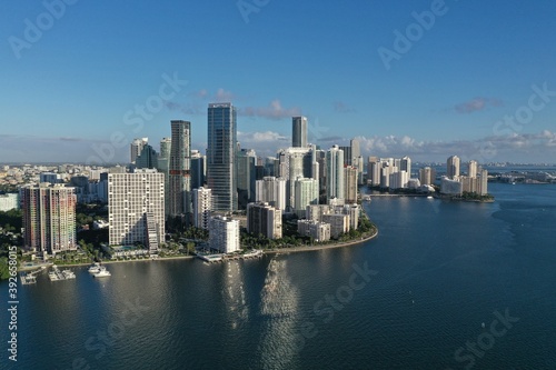 Aerial view of City of Miami skyline on sunny autumn morning. © Francisco