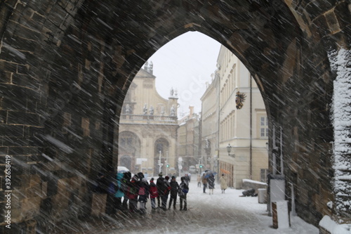 Prague in the snow.