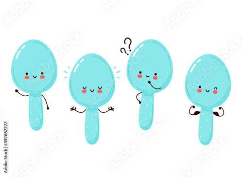 Cute happy funny spoon set collection