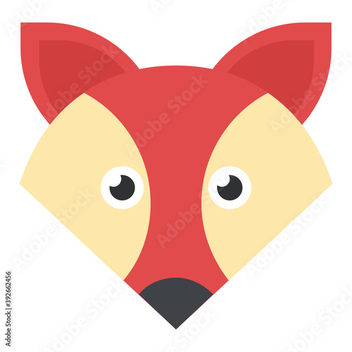 
Cute curious fox head mascot
