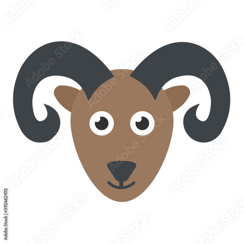
Ram goat sheep head or mountain goat 
