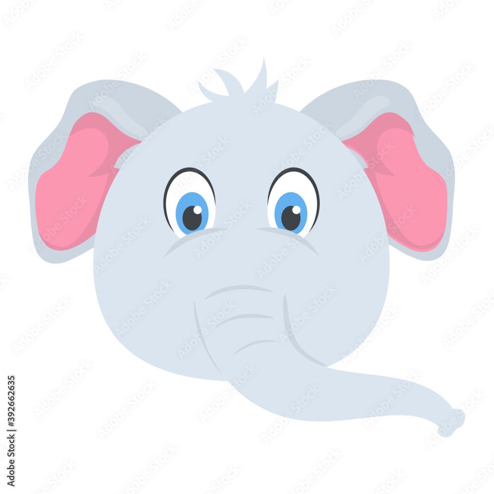 Fototapeta premium A cute small elephant kid mascot