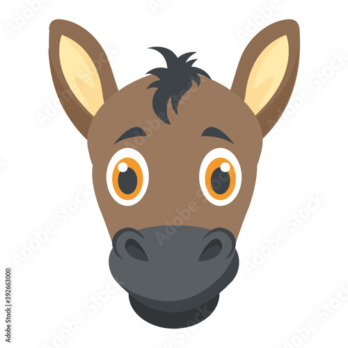 
A horse head or domestic animal
