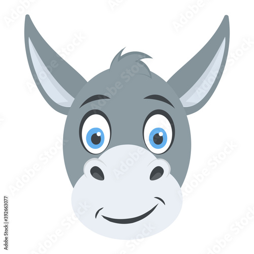 
A funny and funky donkey head 
