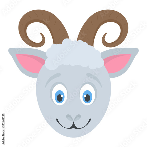 
A wild animal sheeps head 
