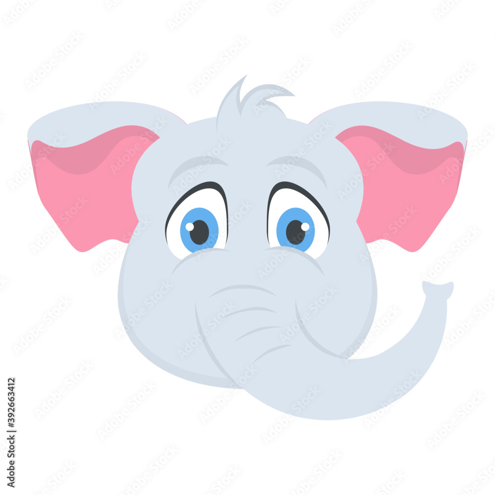 Fototapeta premium A cute small elephant kid mascot