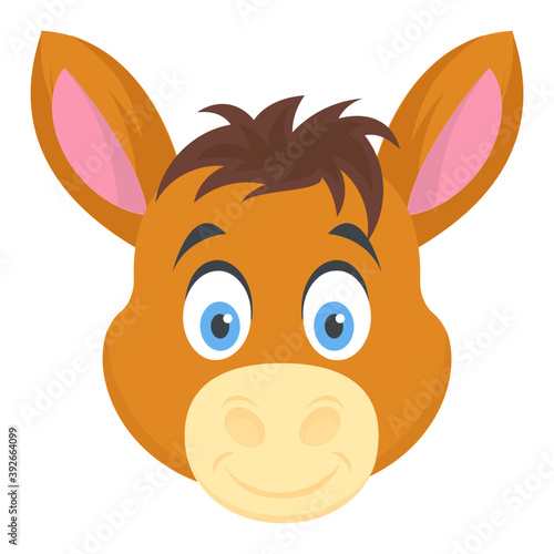 
A horse head or domestic animal
