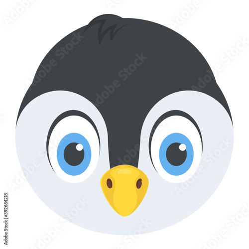 
A cute face of small penguin 
