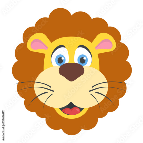 Fototapeta Naklejka Na Ścianę i Meble -  
A cute small tiger face or cub head
