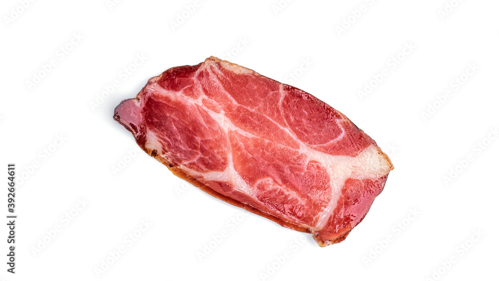 Bacon on a white background. High quality photo