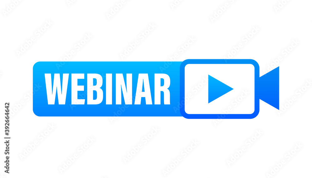 Live Webinar Button, icon, stamp, logo. Vector illustration Live Webinar Button, icon, stamp, logo. Vector illustration