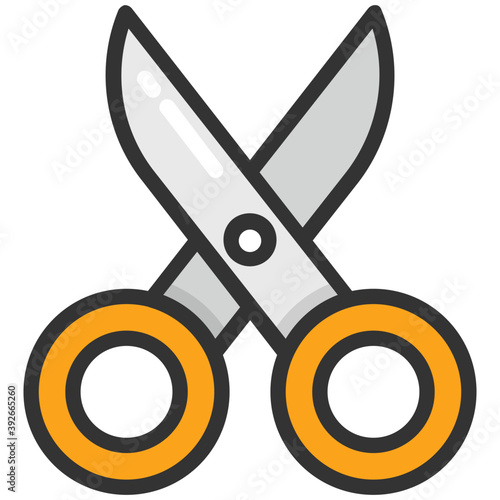 
A pair of scissors as cutting tool
