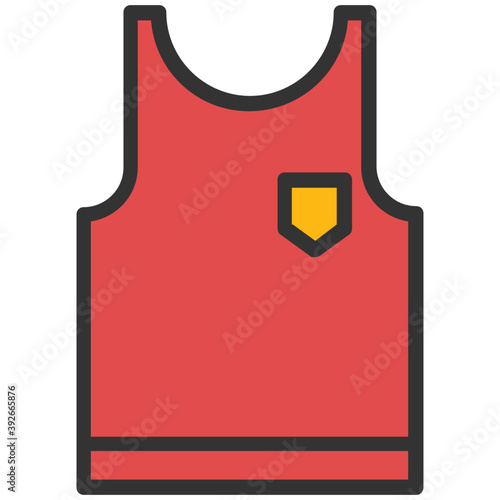 
A sleeveless clothing item, vest 
