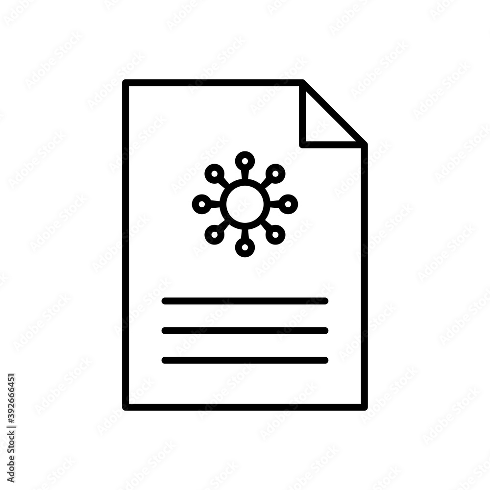 covid19 virus particle in medical test line style covid19 virus particle in medical test line style