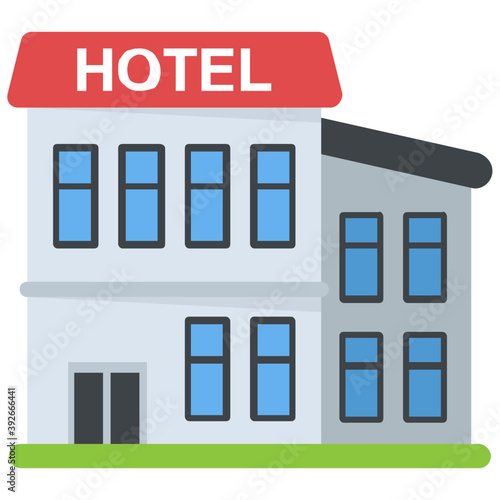 
A local lodging building, a hotel
