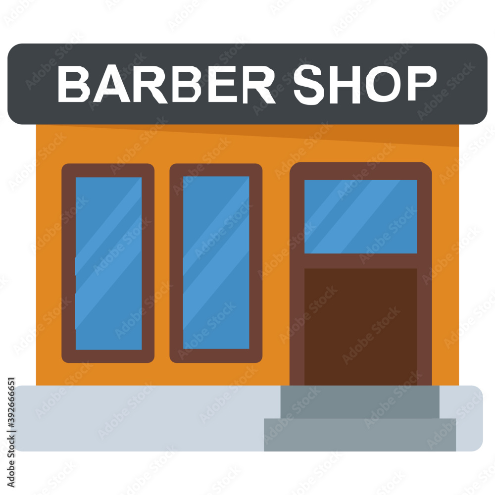 Flat icon design icon of a barber shop
Flat icon design icon of a barber shop