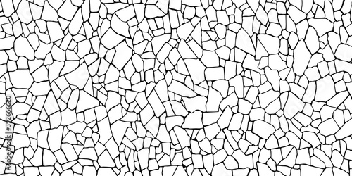  mosaic from natural stone background, tile, Stones black and white pattern. Vector illustration.