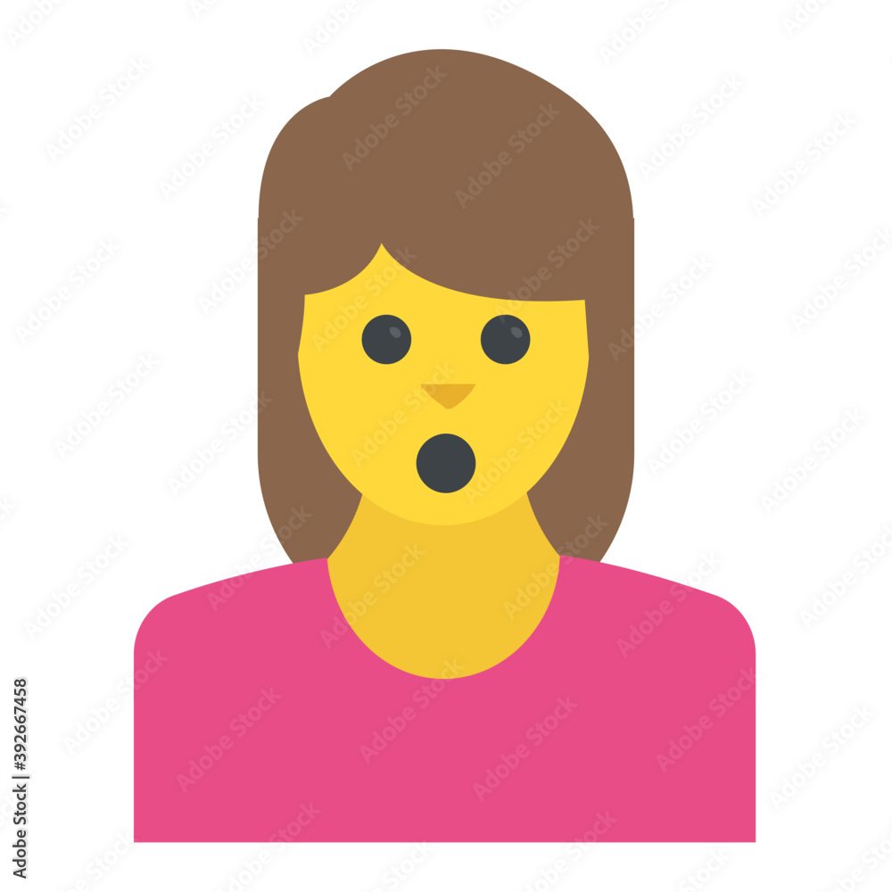 Flat icon design of girl avatar
Flat icon design of girl avatar