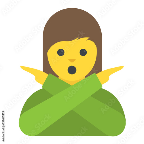 

Flat icon design of girl avatar
