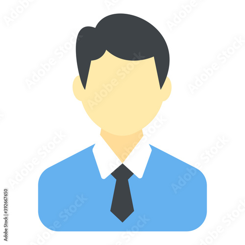  Flat icon design of boy avatar 