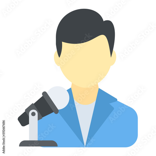 
Flat icon design of boy avatar
