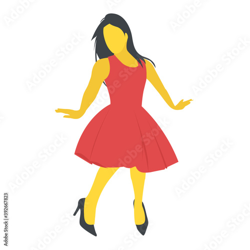 
Flat icon design of girl avatar
