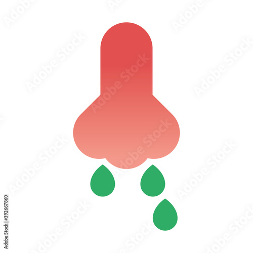 nose with flu flat style icon