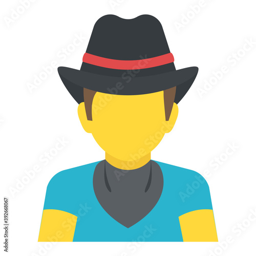 
Flat icon design of boy avatar
