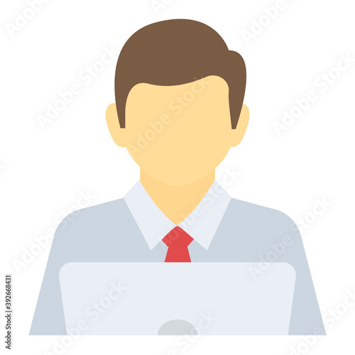 
Flat icon design of boy avatar
