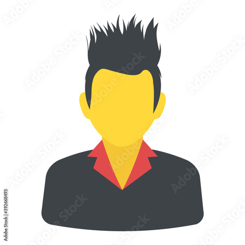 
Flat icon design of boy avatar
