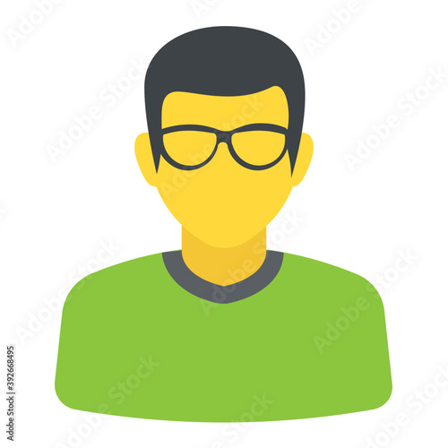
Flat icon design of a teacher 
