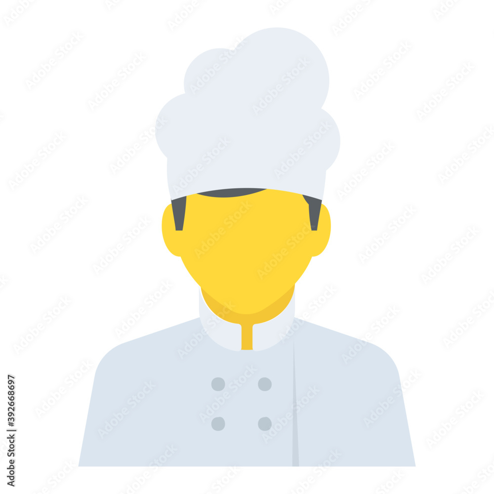 Flat design of chef with chef hat
Flat design of chef with chef hat